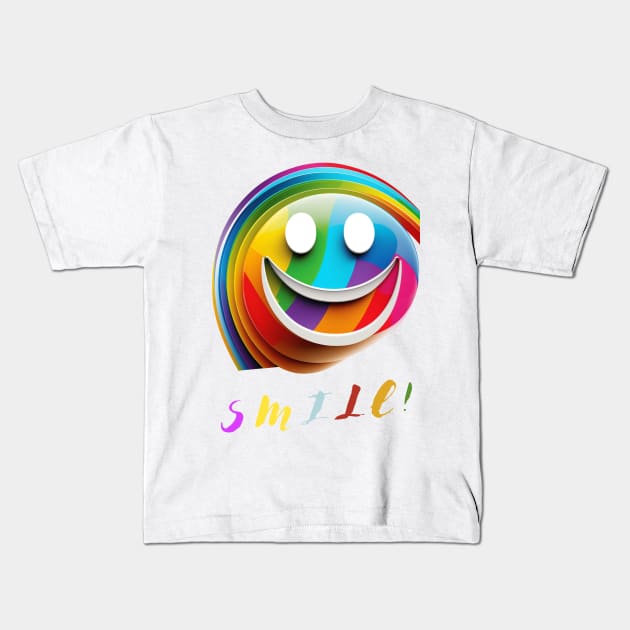 Smile and spread joy around you, Smiles are Contagious Kids T-Shirt by HSH-Designing